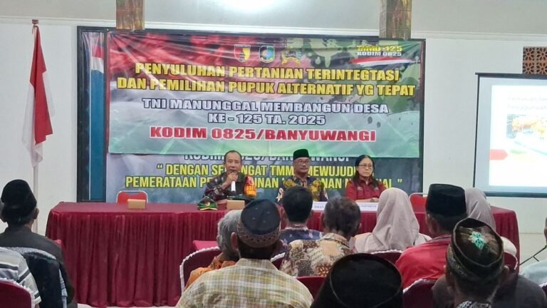 Kodim 0825 Banyuwangi Gelar Penyuluhan Pertanian Terintegrasi dan Pemilihan Pupuk Alternatif dalam Rangka TMMD ke-125