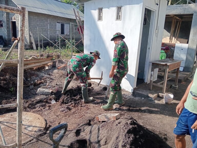 Satgas TMMD Kodim 0825/Banyuwangi Gencarkan Pembangunan Fasilitas MCK di Siliragung