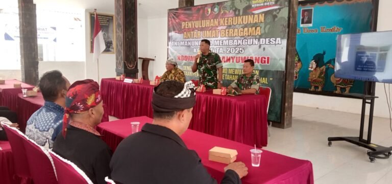 Perkuat Toleransi, TMMD ke-125 Kodim 0825 Banyuwangi Ajak Warga Jaga Kerukunan Antar Umat Beragama