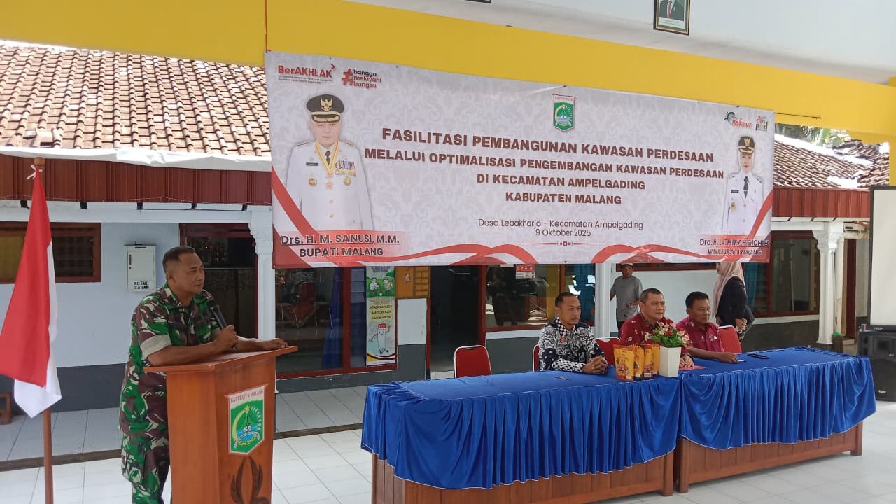 TMMD 126 Lebakharjo, Kodim 0818/Malang-Batu bekerjasama dengan pemerintah melalui program fasilitasi pembangunan dan optimalisasi pengembangan kawasan pedesaan